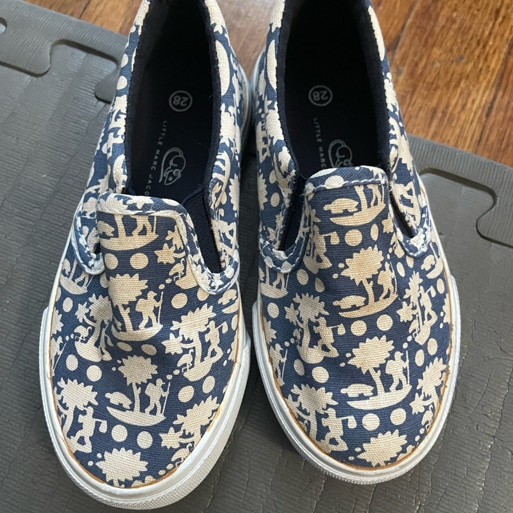 Little Marc Jacobs Kids Slip-On Sneakers - Navy and Beige/White